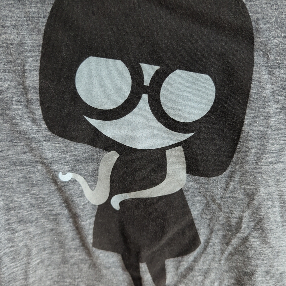 Disney Incredibles Edna Mode No Capes Gray Baseball T-shirt Small